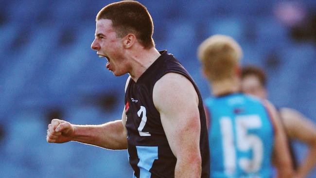 Jack Higgins celebrates a goal for Vic Metro. Picture: Getty Images