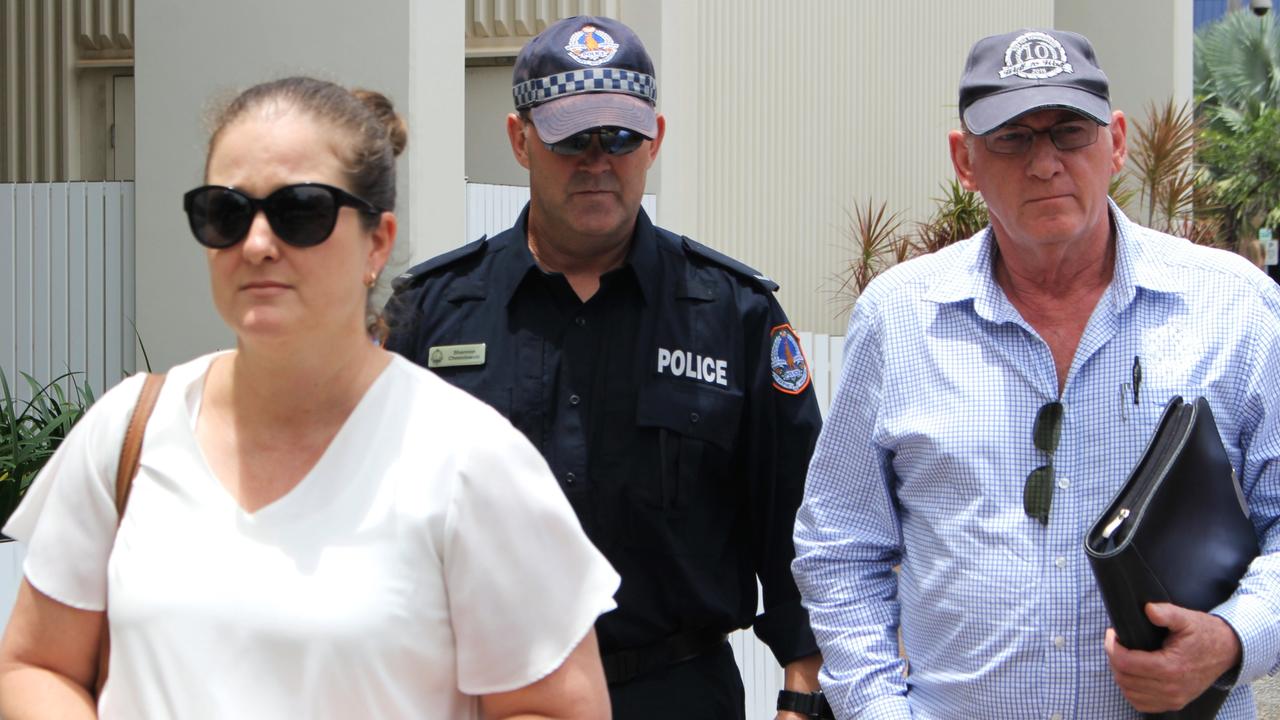 NT Police constable Shannon Chmielewski (centre) said he was ‘in fear of my life’ when he shot Skeen in 2022. Picture: Jason Walls