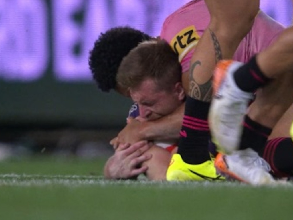 Cameron Munster was put on report for an alleged bite on Paul Alamoti.