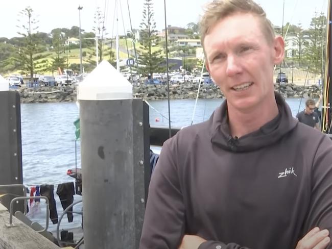 Porco Rosso sailor Luke Watkins recounts rescue during Sydney to Hobart yacht race. Picture: ABC News