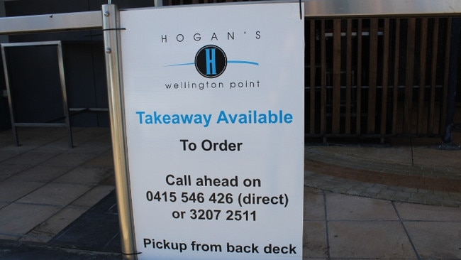 Hogan's Wellington Point offer takeaway as a revenue stream during coronavirus restrictions. Picture: Marcel Baum