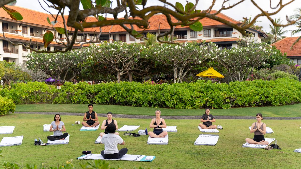 Employment Hero's morning yoga class in Bali