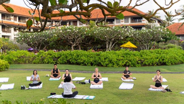 Employment Hero's morning yoga class in Bali