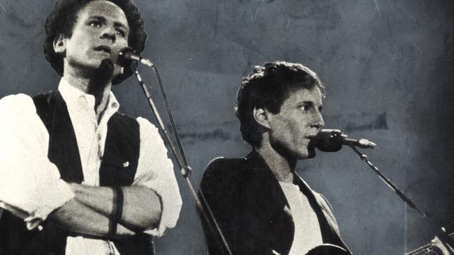 Art Garfunkel and Paul Simon during their 1981 Concert in Central Park.