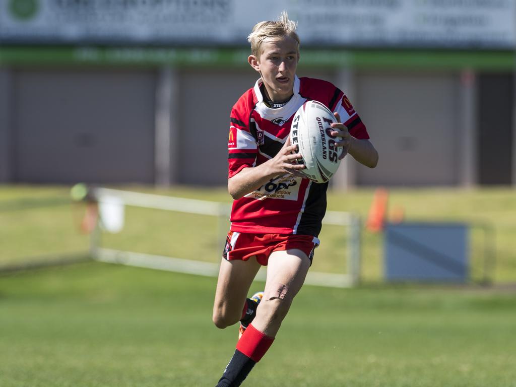 Jackson Winnet of Valleys against Brothers in under-13 boys Toowoomba Junior Rugby League grand final at Clive Berghofer Stadium, Saturday, September 11, 2021. Picture: Kevin Farmer