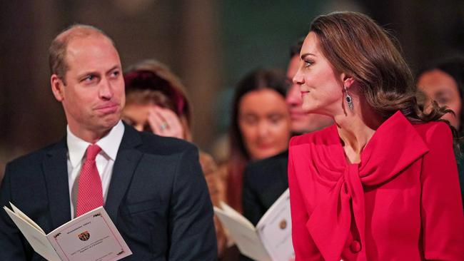 The couple at the Westminster Abbey Royal Carols – Together at Christmas. Picture: Yui Mok/WPA Pool/Getty Images