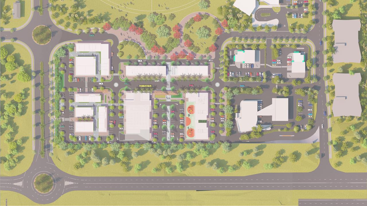 Plans for the commercial centre for the Whitsunday Paradise estate in Bowen. Picture: Supplied