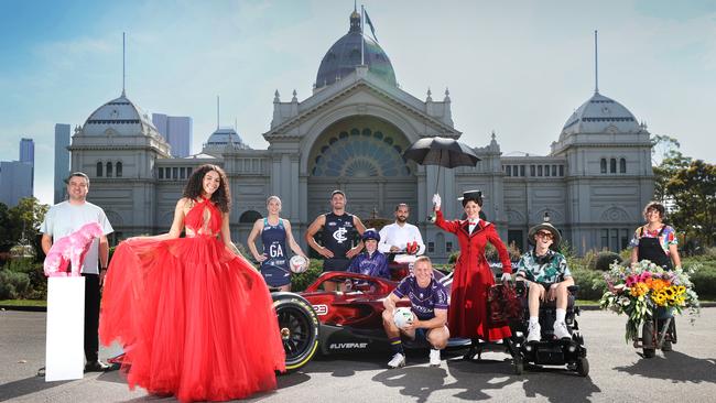 The Mad March ambassadors at the Royal Exhibition Building. Picture: David Caird