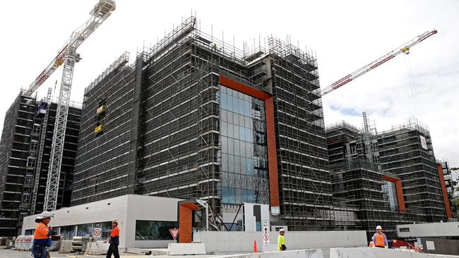 Northern Beaches Hospital construction site at Frenchs Forest. Picture: Troy Snook