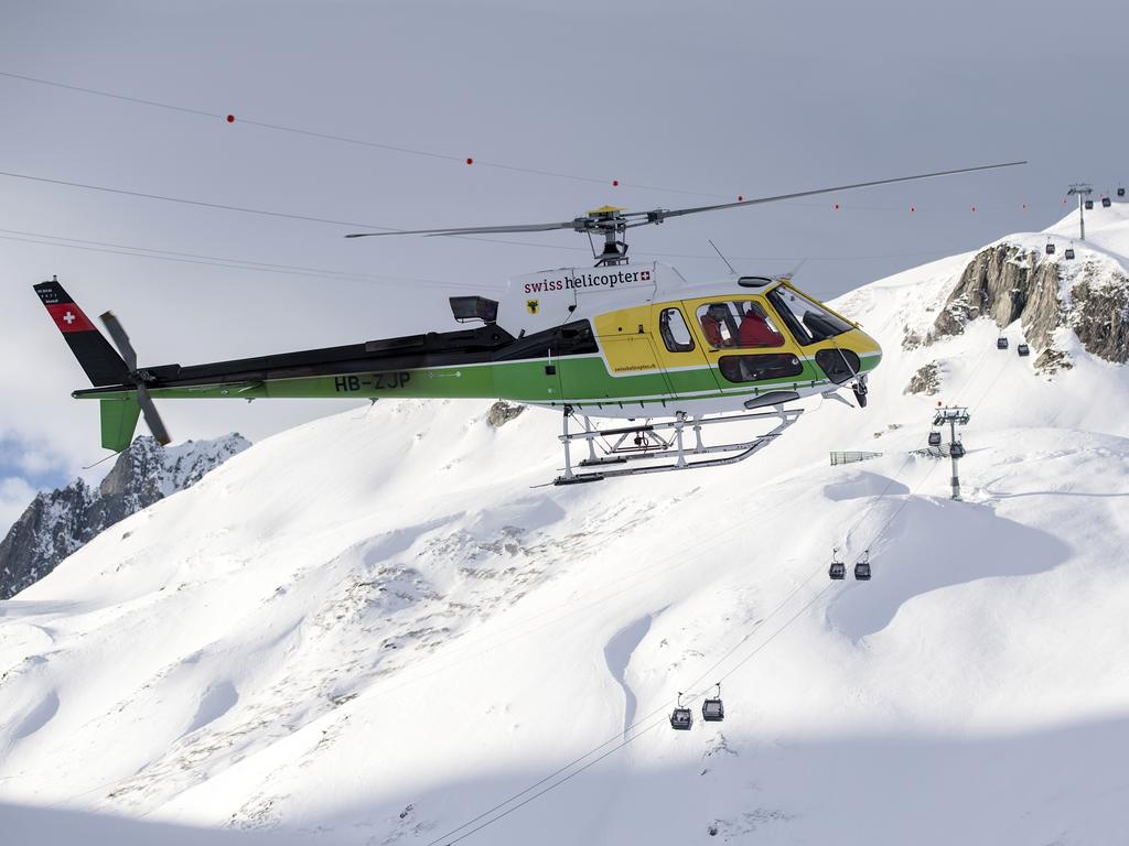 Authorities search for buried skiers. Picture: AP