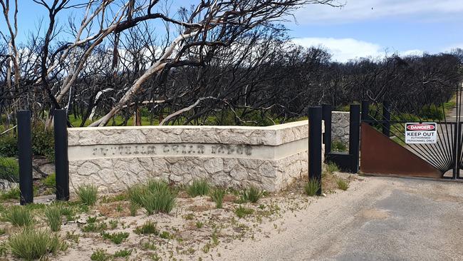 The Southern Ocean Lodge on Kangaroo Island was destroyed in the 2020 fires. Picture: Mark Goldstein