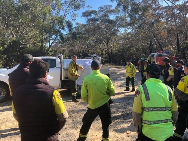 SOCIAL MEDIA IMAGE DISCUSS USE WITH YOUR EDITOR - RFS volunteers and personnel ahead of a hazard reduction in the north end of Broadwater National Park last August.