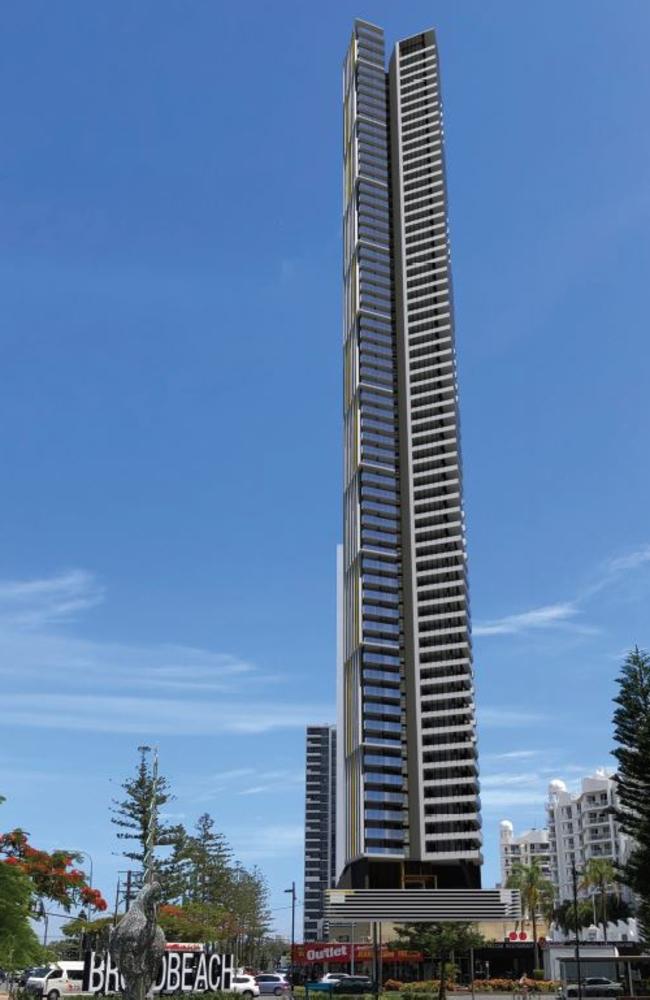 The towers would become Broadbeach’s biggest building. 