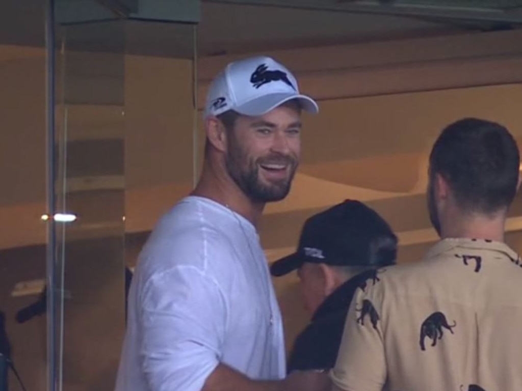 Chris Hemsworth at the footy.