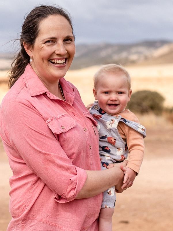 Steph Schmidt with the youngest of her three sons as a baby. Picture: supplied