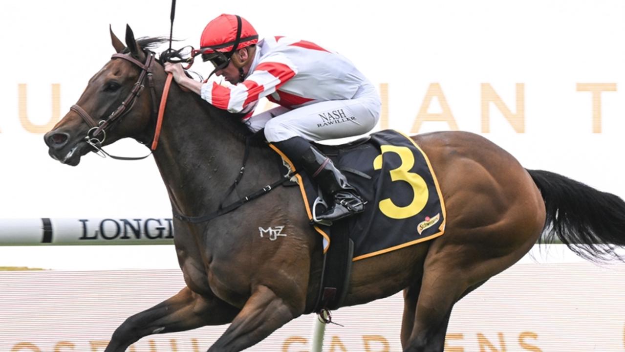 Way To The Stars, pictured winning at Rosehill in November last year, will ensure a frantic tempo in Saturday's The Shorts at Royal Randwick. Picture: Bradley Photos