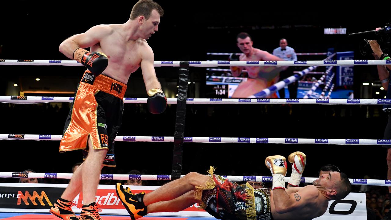 Mundine’s last big fight was a first round KO against Jeff Horn.