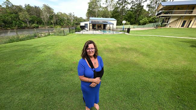 Lynette Shephard at her property. Picture: Lyndon Mechielsen/Courier Mail