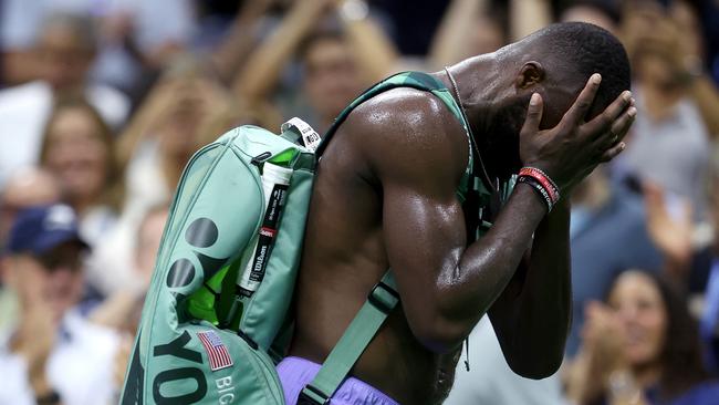 It was devastating for Tiafoe. Photo by Matthew Stockman/Getty Images