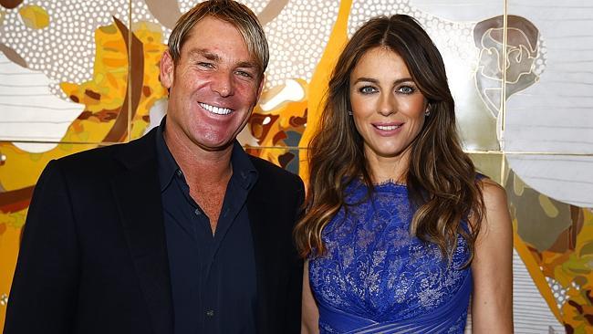 Liz Hurley and Shane Warne were all smiles in November in Sydney.