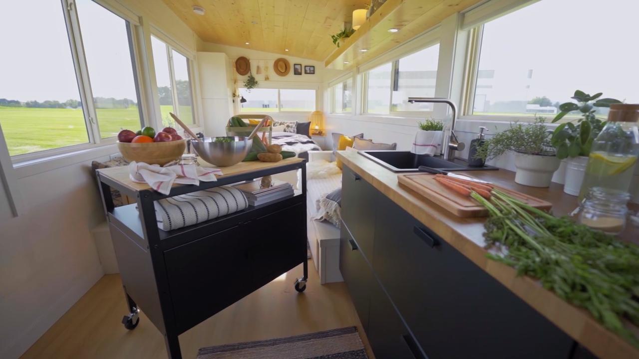 Inside the home. Picture: Ikea tiny home project