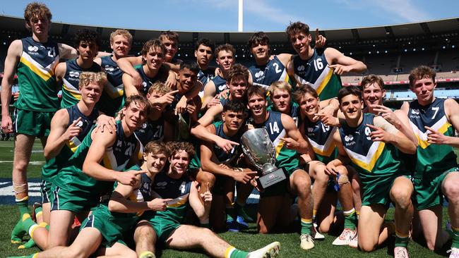 Team Heppell claimed victory in the AFL GF curtain-raiser. Picture: Daniel Pockett/AFL Photos/via Getty Images