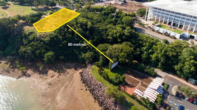 The proposed RSL club house at the Cenotaph car park, highlighted in yellow, would be built about 80m from the back of the Deckchair Cinema’s’ screen.