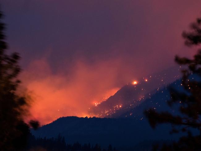 Wildfire burns above the Fraser River Valley near Lytton, British Columbia, Canada, on Friday, July 2, 2021. Picture: Bloomberg