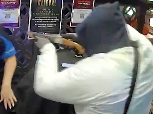 Police are searching for three people believed to be linked to the armed robbery of a licensed venue at Springfield. Picture: Queensland Police