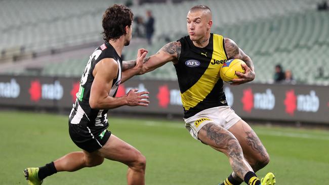 Dustin Martin is set to return for Richmond against St Kilda in a major boost. Picture: Michael Klein