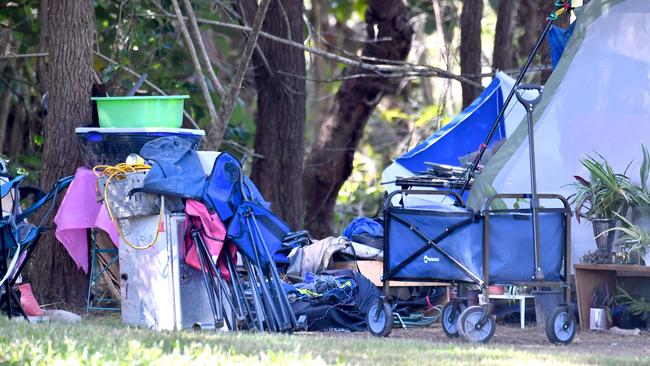 Items seen at the camp, which is a short distance from the Gold Coast Airport. Picture: John Gass.