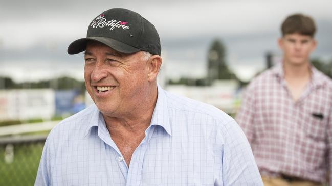 Trainer Robert Heathcote after Rothfire won the King of the Mountain. Picture: Kevin Farmer