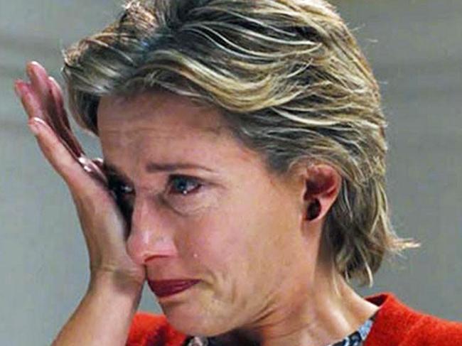 Emma Thompson crying scene in Love Actually.