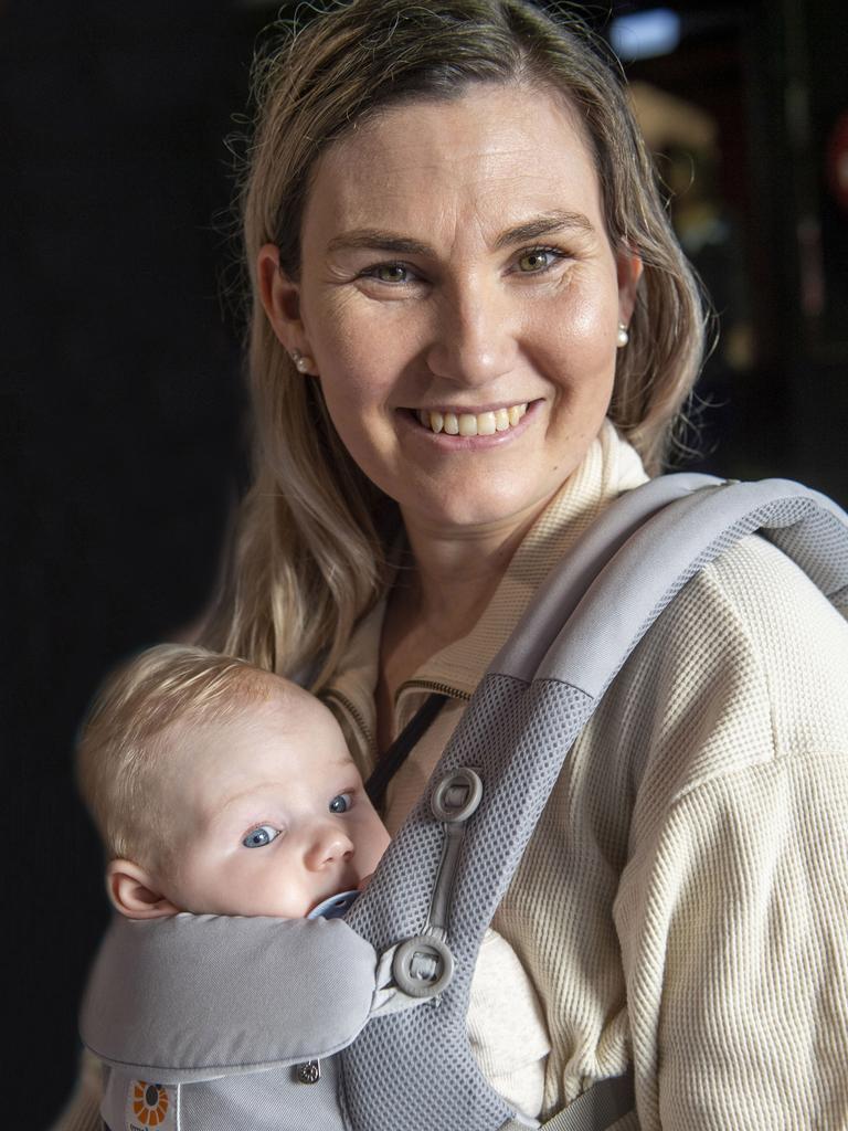 Lauren Bradford and Frankie Persic. Mums &amp; Bubs Expo at the Makers Market Toowoomba. Sunday, May 15, 2022. Picture: Nev Madsen.