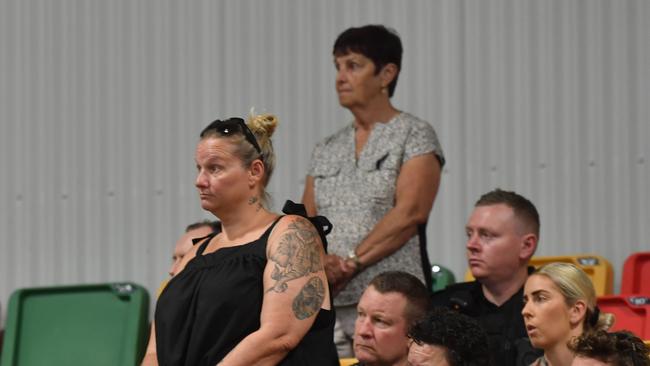 Police memorial serive fro Constable Rachel McCrow and Constable Matthew Arnold at the Townsville Stadium. Picture: Evan Morgan