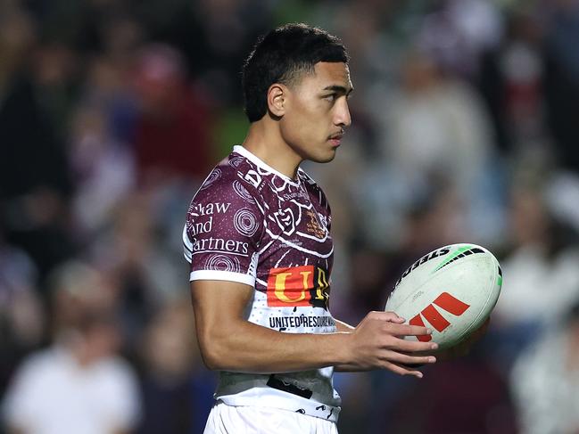 Lehi Hopoate posted 75 points in his first NRL game. Photo: Cameron Spencer/Getty Images