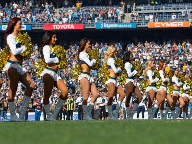 Cheerleaders are a big part of the entertainment in the NFL.