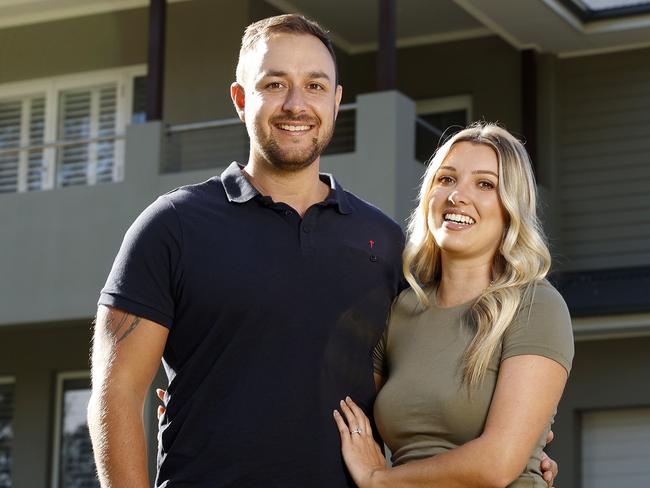 WEEKEND TELEGRAPHS SPECIAL. MAY 19, 2022.ÃPLEASE CONTACT WEEKEND PIC EDITOR ROHAN KELLY BEFORE PUBLISHING.Pictured in Camden today is Daniel Walsh and his wife Sophie. Daniel bought 13 homes while he worked as a train driver. Picture: Tim Hunter.