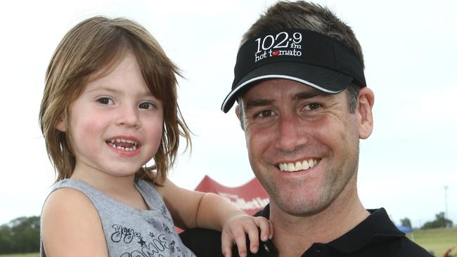 Winding the clock back to 2010 – Kalani White aged two with dad Jeff White.
