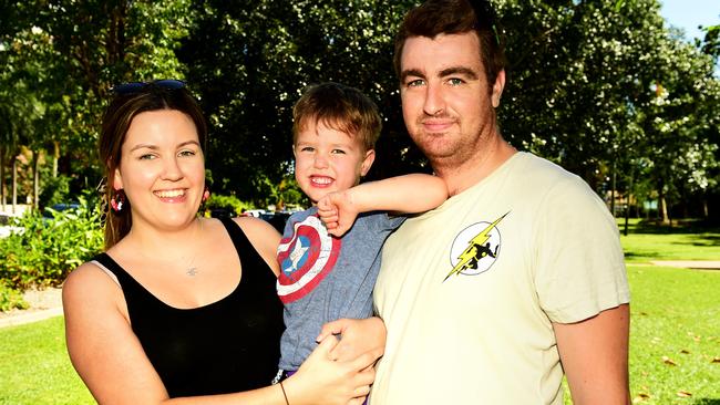 Mother's Day at Anzac Park; Ashlie Markham and Padraig Hawker with Thomas Hawker 3