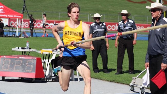 Jack Downey is one of SA’s most talented young pole vaulters. Picture: Athletics SA