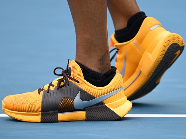 Naomi Osaka’s ankle tattoo. Picture: Hannah Peters/Getty Images