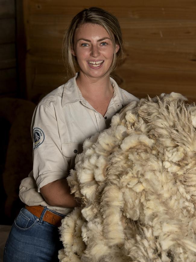 Chloe says some people she meets know little about wool production.