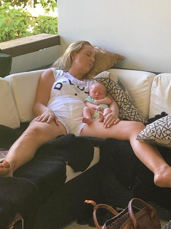 Bickmore has been brutally honest about the trials of motherhood. Here she is with her baby girl, Adelaide in a picture she posted to Instagram in February.