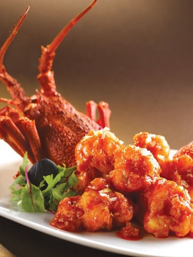 Stir-fried whole live lobster with chilli sauce is on the menu at Yu Kitchen. Picture: yukitchen.com.au