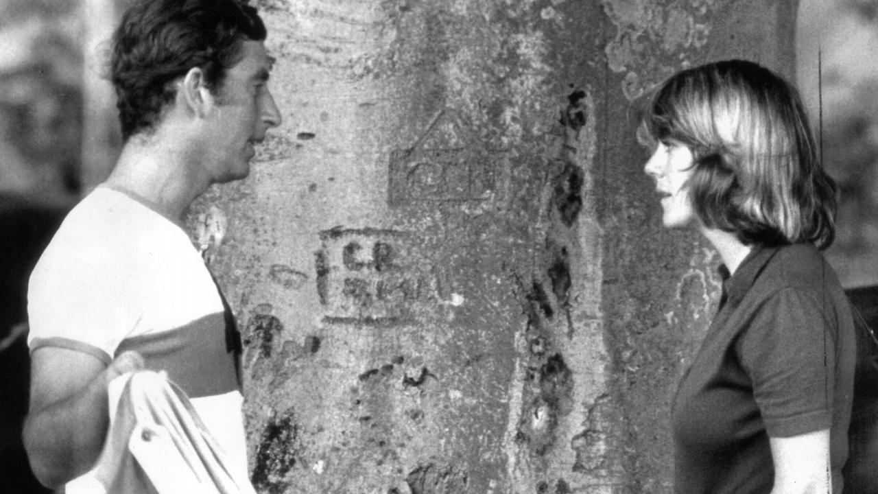 Prince Charles and Camilla Parker-Bowles after a polo match in 1975.