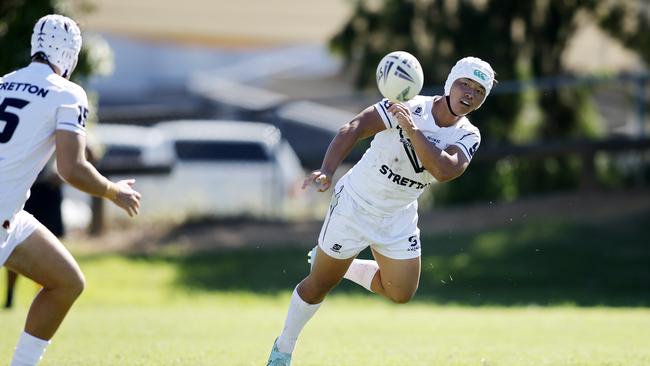 Bailey Vang earlier in this season playing for Stretton State College v Caloundra SHS Brisbane 22nd April 2025. (Image/Josh Woning)