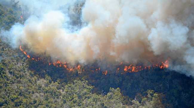 Warning issued after new bushfire flares up at The Caves | The Courier Mail