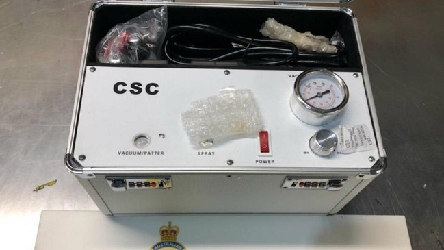 Cocaine was seized from an electric food warmer by Australian Border Force officials. Picture: Australian Federal Police