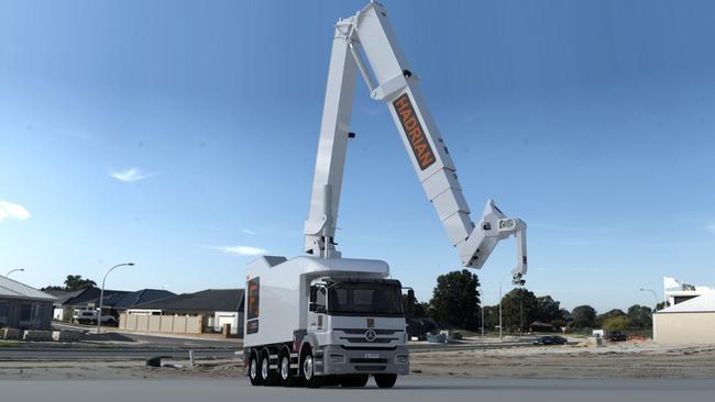 Artist’s impression of the Hadrian X robot bricklaying machine.